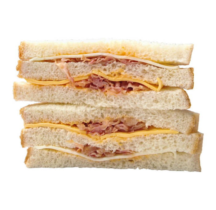 Sandwich de queso y tocino
